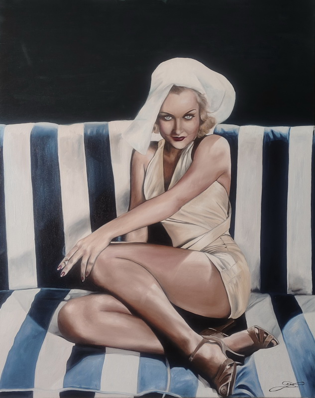 ART DECO  - Carole Lombard - 100x80cm 