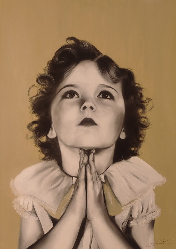 Modlící se holčička - 70x50cm 